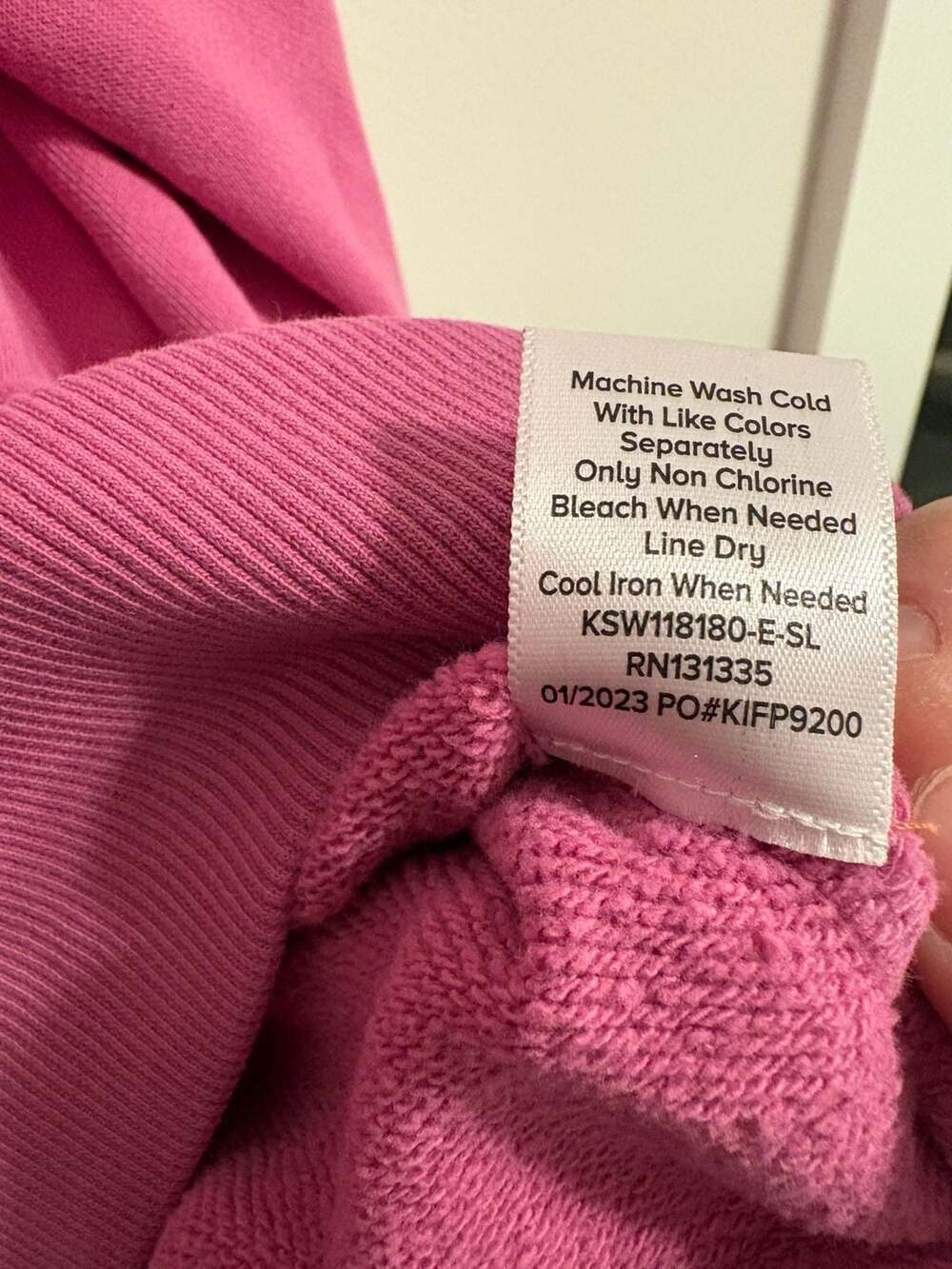 Evereve Ruth Structured Crewneck Sweatshirt Pink Size Small - Picture 5 of 6